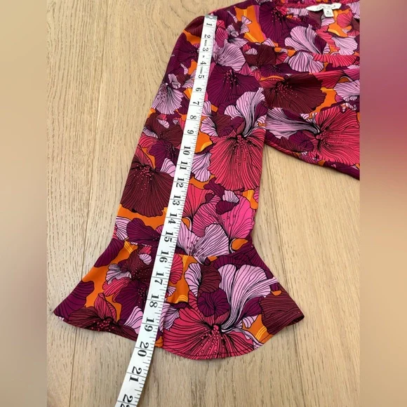 The Pioneer Woman Ruffle Neck Blouse with Flounce Sleeve - Picture 12 of 12